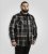 D555 Falkirk Long Sleeve Heavy Shacket Overshirt Black/Grey TALL SIZES - Camicie - Camicie Taglie Forti Uomo