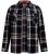 D555 Falkirk Long Sleeve Heavy Shacket Overshirt Black/Grey TALL SIZES - Camicie - Camicie Taglie Forti Uomo