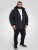 D555 Workington Giacca imbottita con cappuccio e fodera in sherpa blu navy - Giubbotti - Giubbotti Uomo Taglie Forti