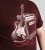 D555 Barnsley Guitar and Amp Crew Neck T-Shirt Burgundy - Magliette - Magliette Uomo Taglie Forti