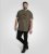 D555 Stockton Gorilla Playing Drums Crew Neck T-Shirt Khaki - Magliette - Magliette Uomo Taglie Forti