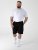 D555 Robinson 1 Shorts Cargo In Felpa Con Vita Elasticizzata Neri - Pantaloni & pantaloncini tuta - Pantaloni Tuta Uomo Taglie Forti