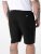 D555 Robinson 1 Shorts Cargo In Felpa Con Vita Elasticizzata Neri - Pantaloni & pantaloncini tuta - Pantaloni Tuta Uomo Taglie Forti