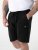 D555 Robinson 1 Shorts Cargo In Felpa Con Vita Elasticizzata Neri - Pantaloni & pantaloncini tuta - Pantaloni Tuta Uomo Taglie Forti