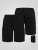 D555 Robinson 1 Shorts Cargo In Felpa Con Vita Elasticizzata Neri - Pantaloni & pantaloncini tuta - Pantaloni Tuta Uomo Taglie Forti