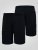 D555 Thomas Shorts Elasticizzati Con Vita Completamente Elasticizzata Neri - Shorts - Pantaloncini Uomo Taglie Forti