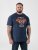 D555 Hockney Motorbike With Flame Wings T-shirt Con Stampa Blu Navy - Magliette - Magliette Uomo Taglie Forti