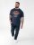 D555 Hockney Motorbike With Flame Wings T-shirt Con Stampa Blu Navy - Magliette - Magliette Uomo Taglie Forti