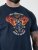 D555 Hockney Motorbike With Flame Wings T-shirt Con Stampa Blu Navy - Magliette - Magliette Uomo Taglie Forti