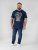 D555 Linton Tropical Skull T-shirt Con Stampa Blu Navy - Magliette - Magliette Uomo Taglie Forti