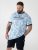 D555 Shoreham AO Venice Beach T-shirt Girocollo Con Stampa Blu - Magliette - Magliette Uomo Taglie Forti