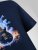 D555 Slater T-shirt stampata Blu navy - Magliette - Magliette Uomo Taglie Forti