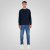 Double Outfitters MTOP-1141 Felpa Blu navy - Felpe & felpe con cappuccio - Felpe & Felpe con Cappuccio Uomo Taglie Forti