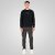 Double Outfitters MTOP-1151 Felpa Nero - Felpe & felpe con cappuccio - Felpe & Felpe con Cappuccio Uomo Taglie Forti
