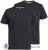D555 Fenton 2-pack Black/Black T-shirt - Magliette - Magliette Uomo Taglie Forti