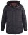 D555 Lonsdale Parka Style Jacket With Embroidery Patch On Sleeve Black - Giubbotti - Giubbotti Uomo Taglie Forti