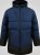 D555 Hank Ripstop Contrast Panelled Padded Hooded Jacket Blu navy - Giubbotti - Giubbotti Uomo Taglie Forti