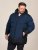 D555 Hank Ripstop Contrast Panelled Padded Hooded Jacket Blu navy - Giubbotti - Giubbotti Uomo Taglie Forti