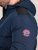 D555 Hank Ripstop Contrast Panelled Padded Hooded Jacket Blu navy - Giubbotti - Giubbotti Uomo Taglie Forti