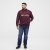 North Latitude Half Zip Felpa Bordeaux - Felpe & felpe con cappuccio - Felpe & Felpe con Cappuccio Uomo Taglie Forti