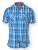 D555 EMANUEL Short Sleeve Turq & Blue Shirt - Camicie - Camicie Taglie Forti Uomo