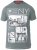 D555 RUEBEN NY City Print T-Shirt Khaki - Magliette - Magliette Uomo Taglie Forti