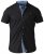 D555 Ollie Short Sleeve Shirt Black - Camicie - Camicie Taglie Forti Uomo