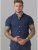 D555 Norman Short Sleeve Oxford Shirt Navy - Camicie - Camicie Taglie Forti Uomo