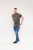 D555 Hereford Brooklyn Motorbike Printed Ringer T-Shirt Khaki - Magliette - Magliette Uomo Taglie Forti
