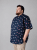 Kam Jeans 6068 Flamingo Short Sleeve Shirt Navy - Camicie - Camicie Taglie Forti Uomo