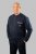 20 Nodi Long Pajamas in Stretch Fleece Cotton with Serafino Collar and Jacket with Pocket and Side Slits Navy - Pigiami/Loungewear - Pigiama Uomo Taglie Forti