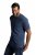JP1880 702415 T-shirt con scollo a V Blu medio melange - Magliette - Magliette Uomo Taglie Forti