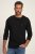 JP1880 702555 T-shirt Henley a maniche lunghe Nero - Magliette - Magliette Uomo Taglie Forti