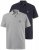 JP1880 704317 Polo confezione da 2 Blu scuro/Grigio melange - Polo - Polo Uomo Taglie Forti