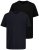 JP1880 711318 T-shirt con scollo a V confezione da 2 Nero - Magliette - Magliette Uomo Taglie Forti
