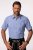 JP1880 Short Sleeve Check Print Traditional Shirt Blue - Camicie - Camicie Taglie Forti Uomo