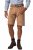 JP1880 Premium Goat Suede Staghorn Embroidery Shorts Leather Brown - Shorts - Pantaloncini Uomo Taglie Forti