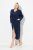 Ulla Popken 749967 Accappatoio in spugna con zip Blu scuro - Vestaglie & accappatoi - 