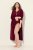 Ulla Popken 749967 Accappatoio in spugna con zip Bordeaux - Vestaglie & accappatoi - 