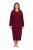 Ulla Popken 749967 Accappatoio in spugna con zip Bordeaux - Vestaglie & accappatoi - 