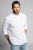 JP1880 790394 Camicia in misto lino a maniche lunghe con collo alla coreana Bianco TALL - TALL camicie - Camicie TALL per uomo alto