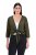 Ulla Popken 794514 Bolero in jersey da annodare Verde scuro - Bolero - 