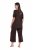 Ulla Popken 806944 Pigiama a maniche corte Marrone - Pigiami/Loungewear - 