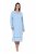 Ulla Popken 810581 Camicia da notte con pizzo Azzurro - Camicie da notte - 