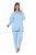 Ulla Popken 810592 Pigiama con pizzo Azzurro - Pigiami/Loungewear - 