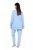 Ulla Popken 810592 Pigiama con pizzo Azzurro - Pigiami/Loungewear - 