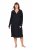 Ulla Popken 812447 Camicia da notte con collo a camicia Nero - Camicie da notte - 