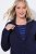 Ulla Popken 812754 Blazer in jersey punto di Roma Blu scuro - Blazer - Blazer Taglie Forti da Donna