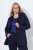 Ulla Popken 812754 Blazer in jersey punto di Roma Blu scuro - Blazer - Blazer Taglie Forti da Donna