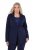 Ulla Popken 812754 Blazer in jersey punto di Roma Blu scuro - Blazer - Blazer Taglie Forti da Donna